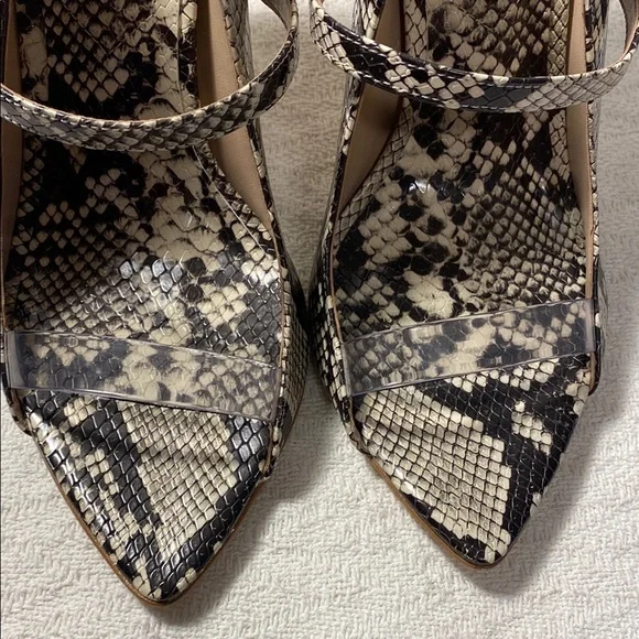 Aldo Snakeskin Patterned Black and Cream Heels with Stiletto Design Chic City - Picture 6 of 12